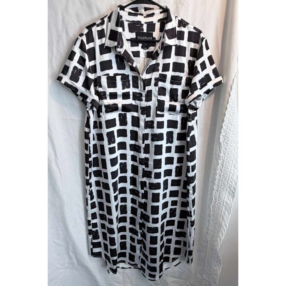 Wildfang Empower Satin Shirt Dress - Medium - NWT